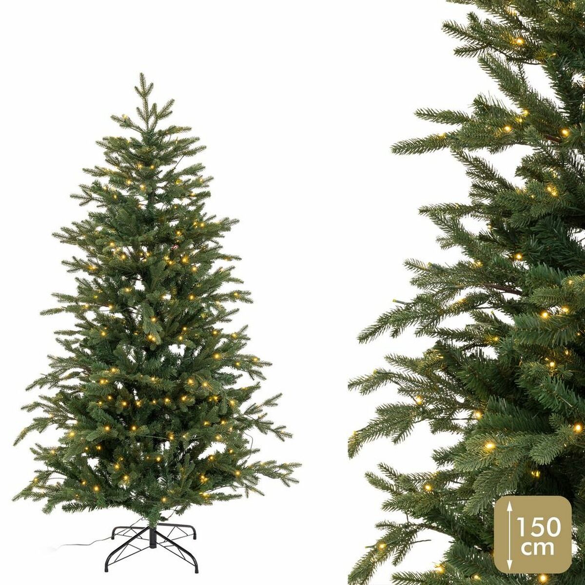 Коледно дърво Зелен PVC 60 x 60 x 150 cm